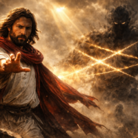 Jesus não “desmitologizou” o mundo espiritual — Ele o expôs e declarou guerra ChatGPT Image 20 de fev. de 2026, 11_04_41