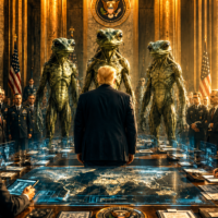 Será que Trump já recebeu a visita dos "três espíritos imundos, semelhantes a rãs"? ChatGPT Image 28 de jun. de 2026, 04_02_09