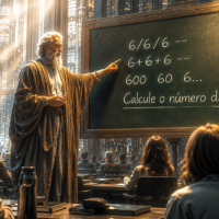 6/6/6 -- 6+6+6 -- 600 60 6... Calcule o número da besta! ChatGPT Image 6 de ago. de 2026, 03_25_12