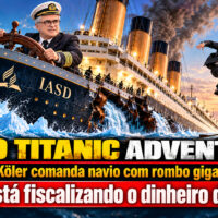 NOVO TITANIC ADVENTISTA: Erton Köler comanda navio com rombo gigantesco Novo Titanic Adventista em Apuros